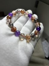 天然石スーパーセブンブレスレット，10.8mm，32.7g　￥10.880円