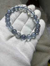 天然石アクアマリンブレスレット，10mm，27.3g　￥9.880円