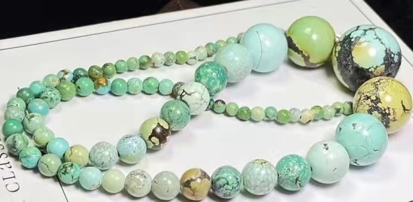 画像1: 天然石toriginal　turquoise　necklace (1)