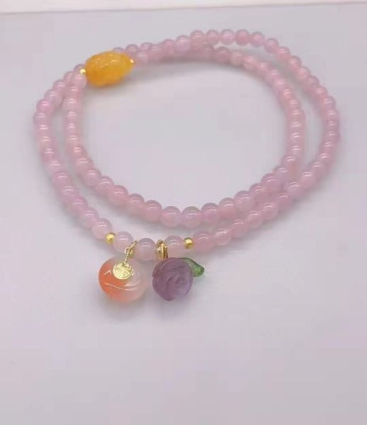 画像1: ローズクオーツBracelet (1)