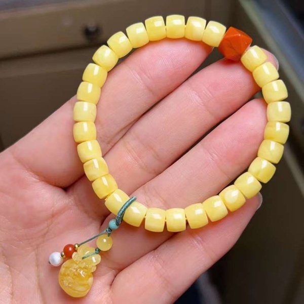 画像1: 天然琥珀Bracelet (1)