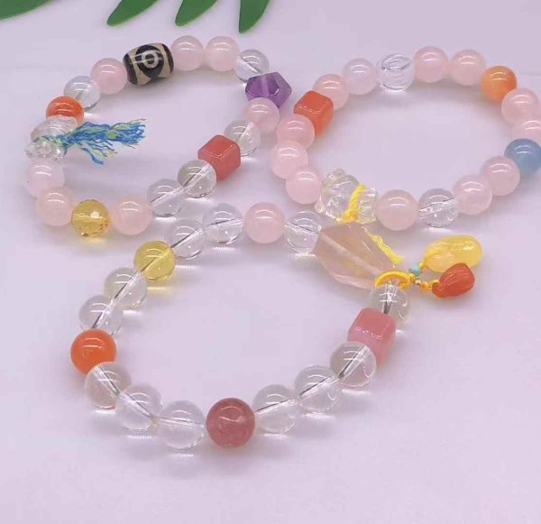 画像1: 天然水晶多宝ブレスレット (1)