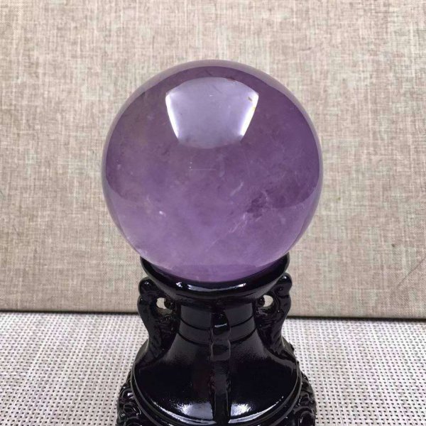 画像1: 天然石アメジスト丸珠 (1)