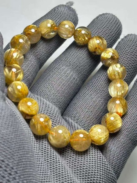 画像1: ルチルクオーツブレスレット (1)