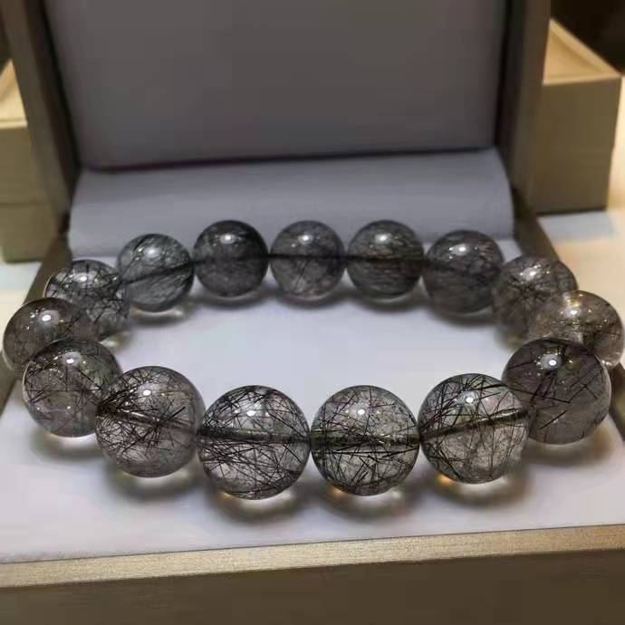 blackルチルクオーツbracelet