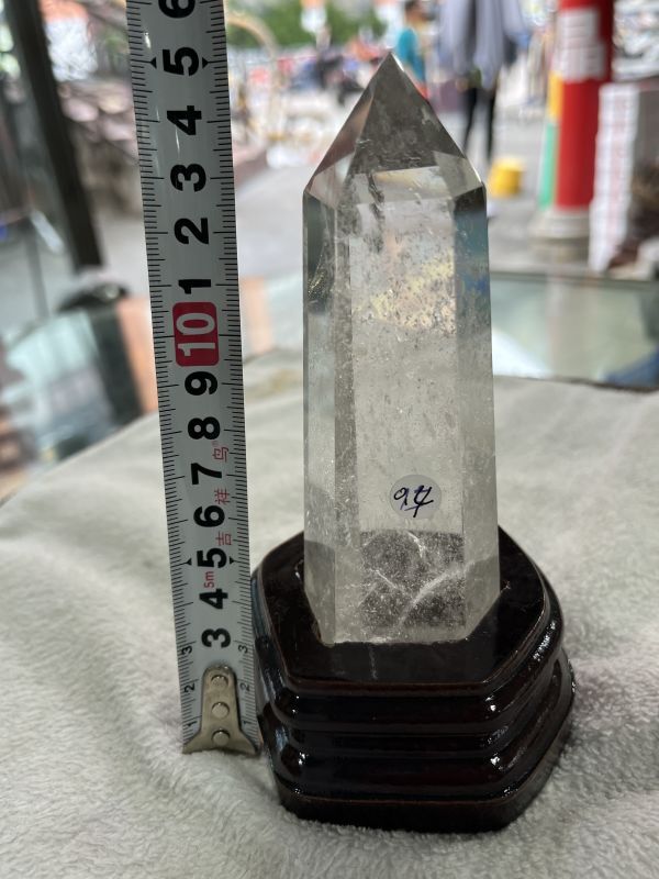 白水晶柱子0.4kg（含底座）