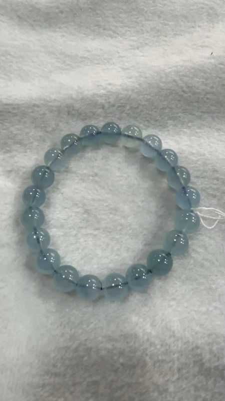 Aquamarine bracelet, 9.3mm, 22.6g, ¥6.880