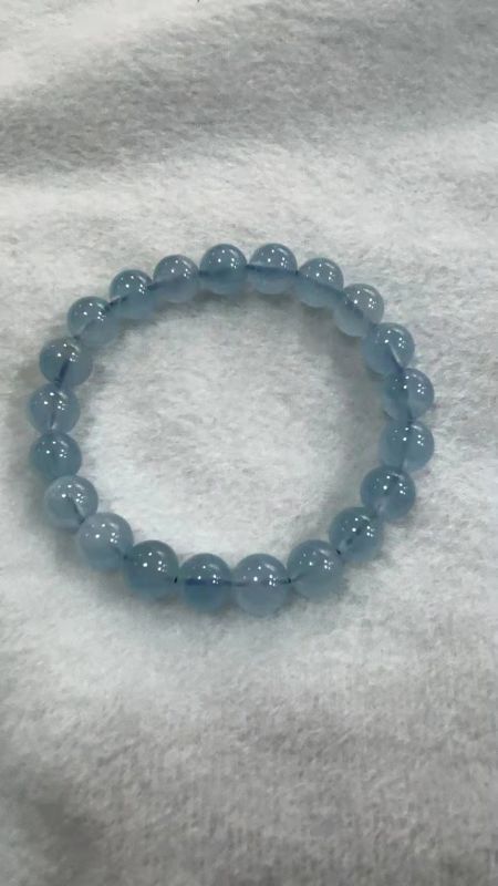 Aquamarine bracelet, 9.3mm, 22.3g, ¥6.800