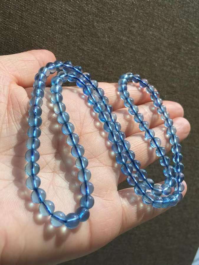 天然石aquamarineブレスレット