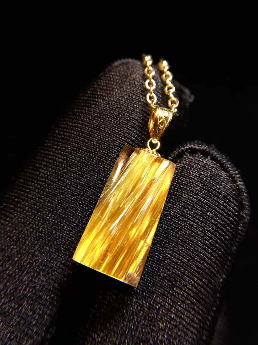 天然石ルチルクオーツpendant　top
