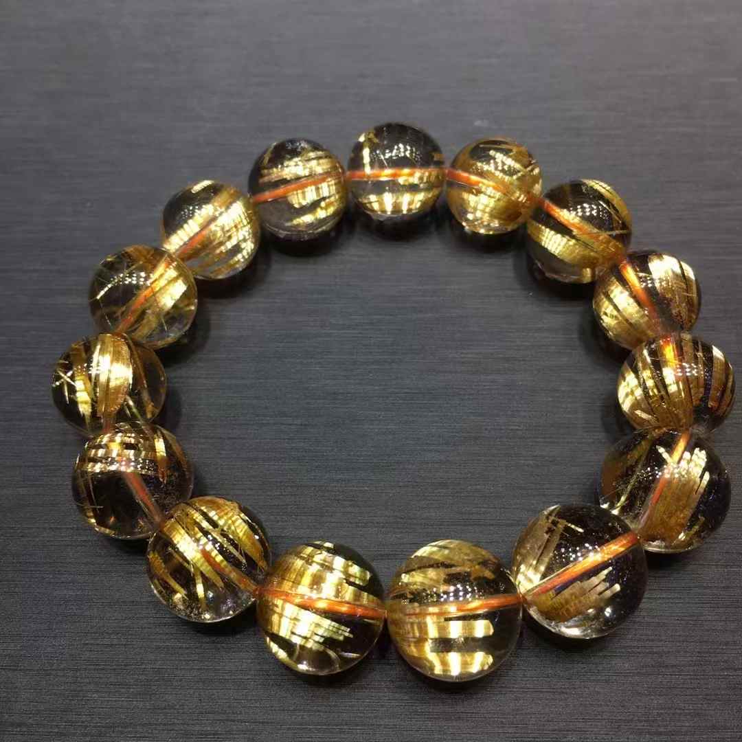 天然石ルチルクオーツ　ブレスレット