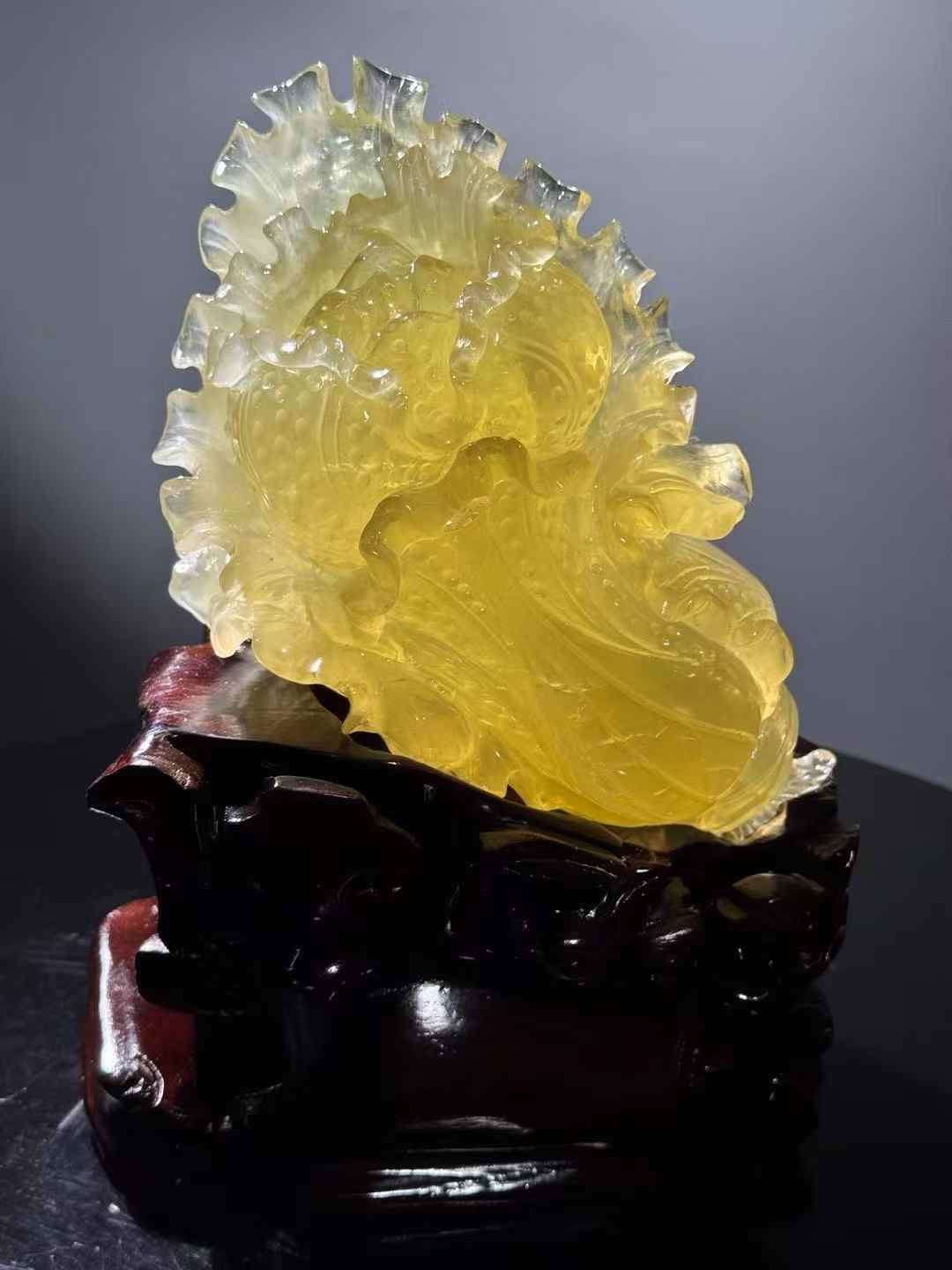 黄色水晶白菜置物