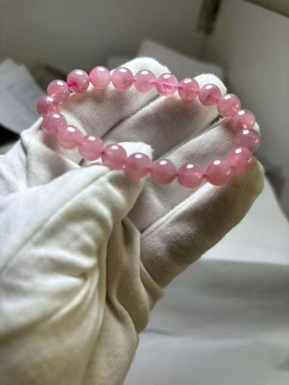 天然石ローズクオーツブレスレット