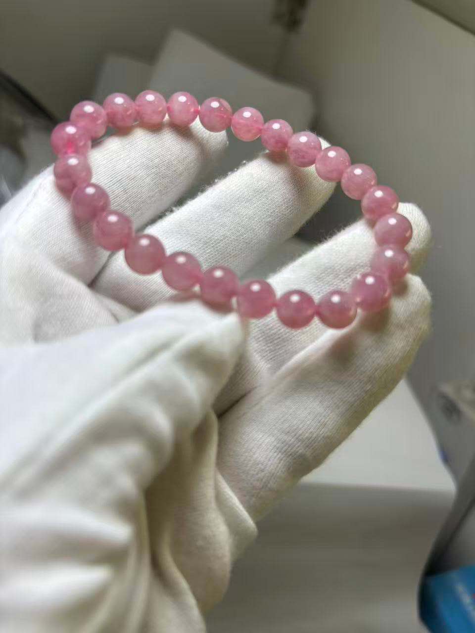天然石ローズクオーツブレスレット